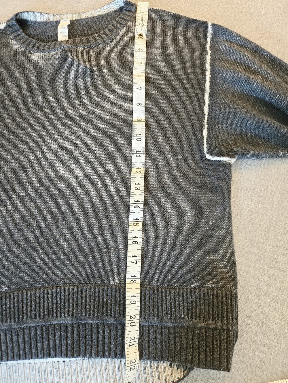 LULULEMON I S/M Hazy Days Sweater with Cashmere I distressed grey - Picture 8 of 8